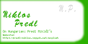 miklos predl business card